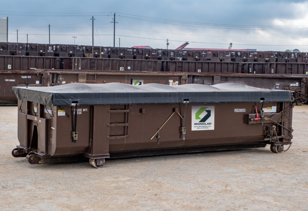Roll tarp roll off boxes are a great rental solution for storing and transporting industrial waste