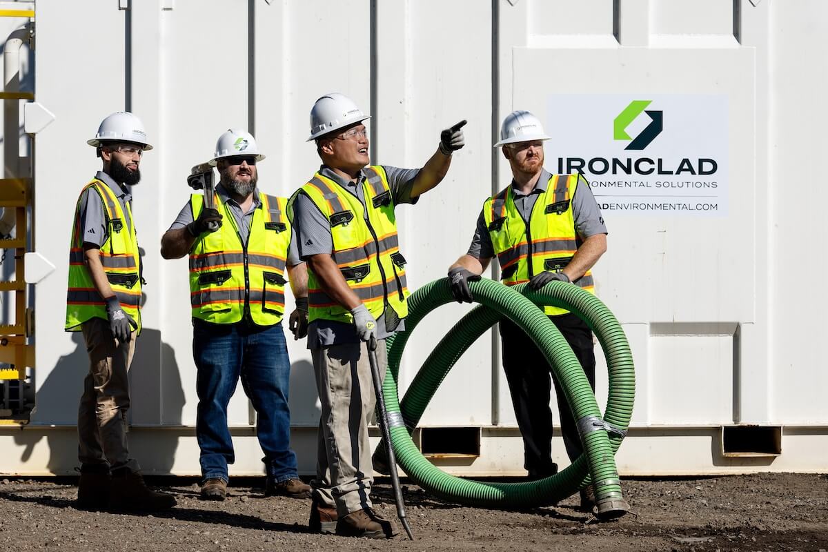 ironclad's team working with pumps and tanks