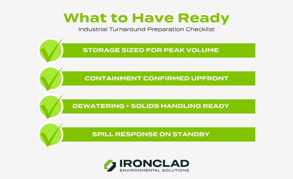 What to have ready for spring turnaround