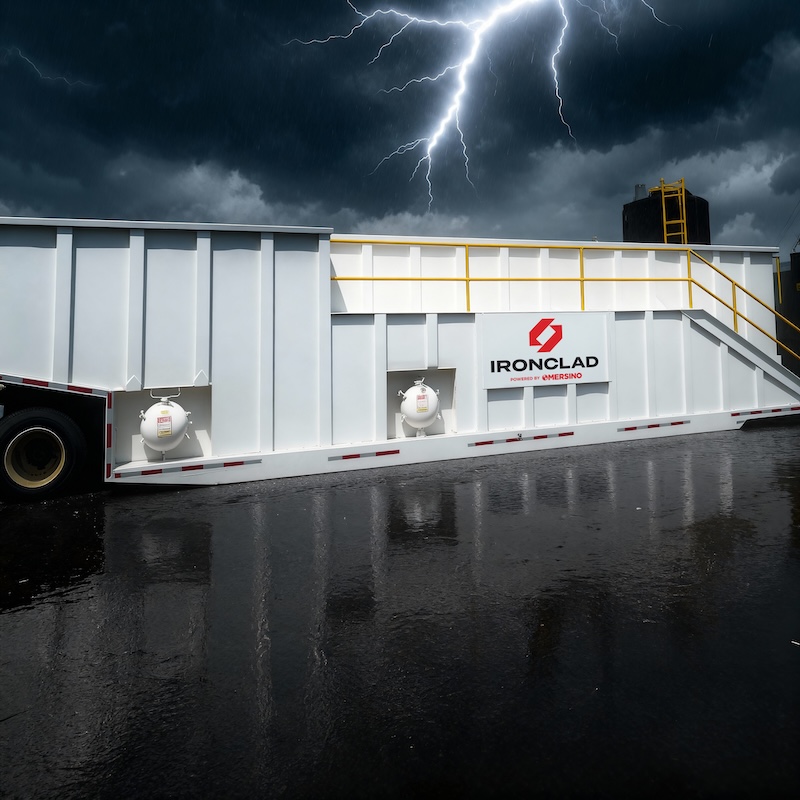 lightning striking a frac tank